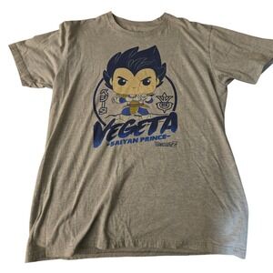 Dragonball Z POP Vegeta Saiyan Price Gray Adult Unisex T-Shirt Sz Large